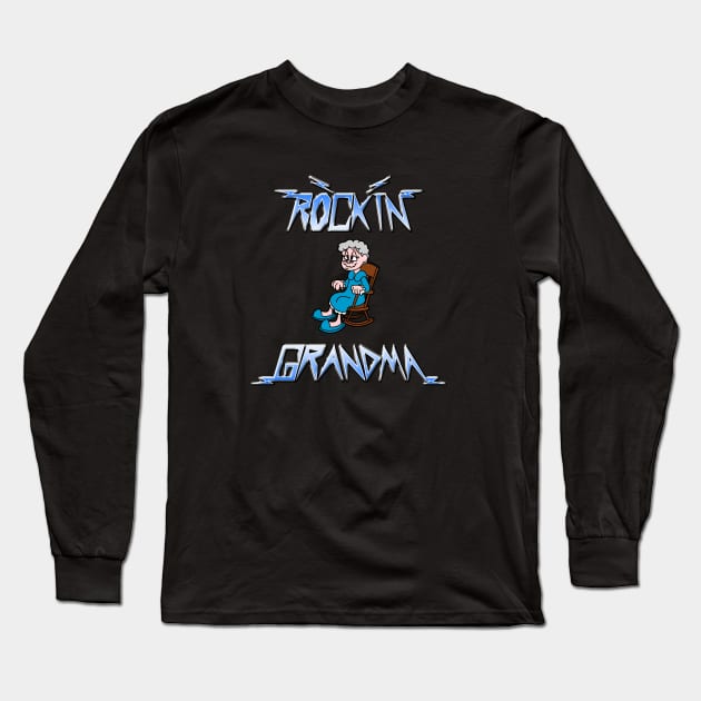 ROCKIN GRANDMA! Long Sleeve T-Shirt by RobotGhost